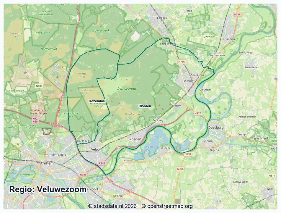 Kaart Veluwezoom